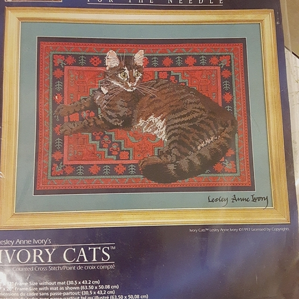 Ivory Cats Counted Cross Stitch Kit Designs For The Needle New